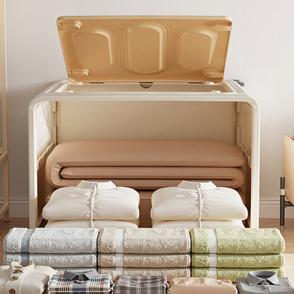 Modern Minimalist Movable Rectangle PP Plastic Dust-Proof Large Capacity Foldable Storage Cabinet 1-Cabinet For Bedroom