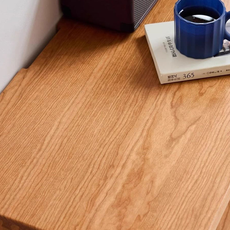 Modern Minimalist Rectangular Solid Cherry Wood Solid Wood Multi-Layer Board Pine Wood Storage Cabinet 4-Drawer For Living Room