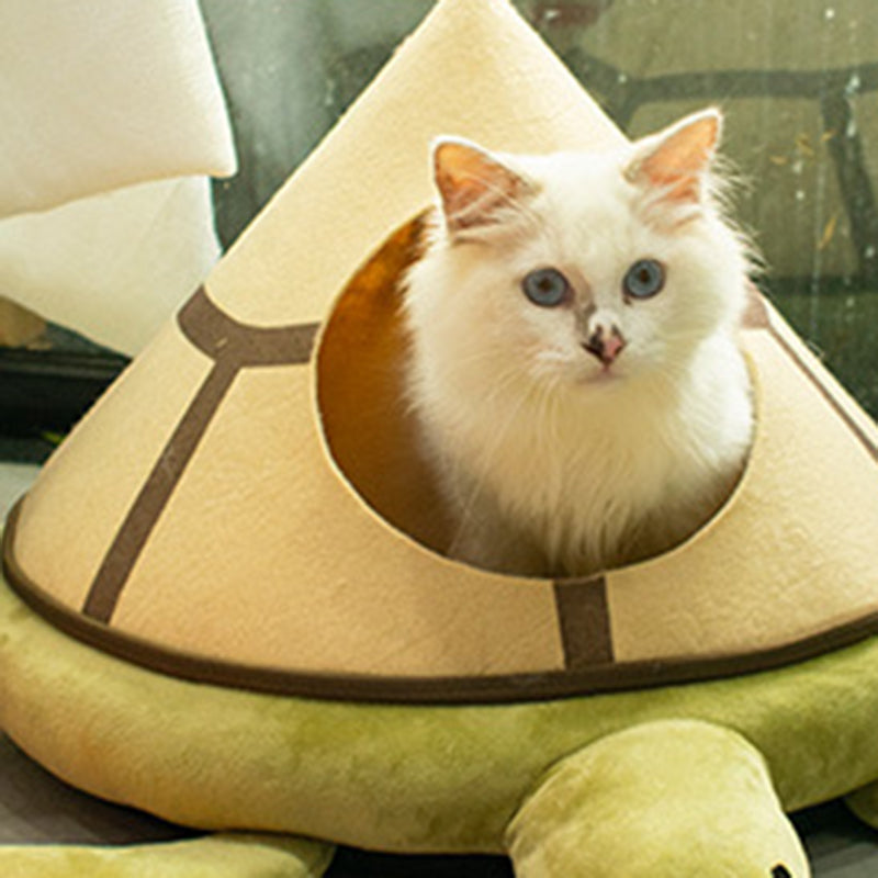 Modern Art Deco Cartoon Turtle Crystal Flannelette Felt Sponge PP Cotton Washable Cat Bed 1- Tier For Living Room