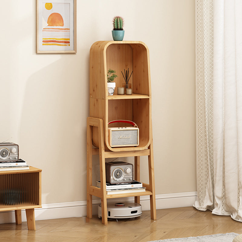 Modern Minimalist Bamboo & E1 Board Rectangular Bookshelf 2/3-Cabinet For Study