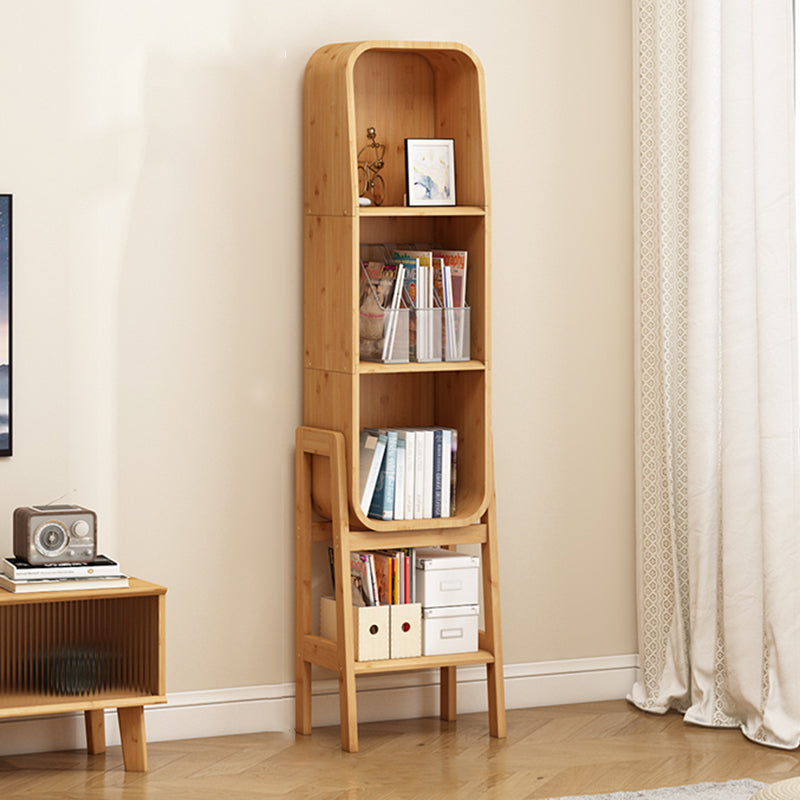 Modern Minimalist Bamboo & E1 Board Rectangular Bookshelf 2/3-Cabinet For Study