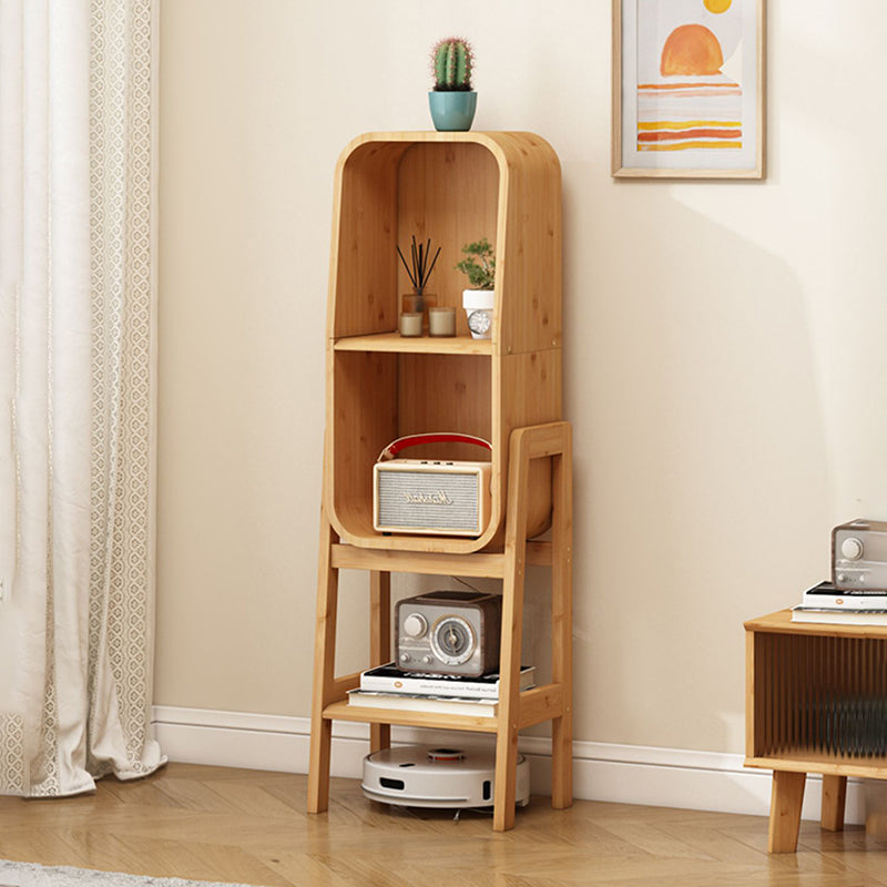 Modern Minimalist Bamboo & E1 Board Rectangular Bookshelf 2/3-Cabinet For Study
