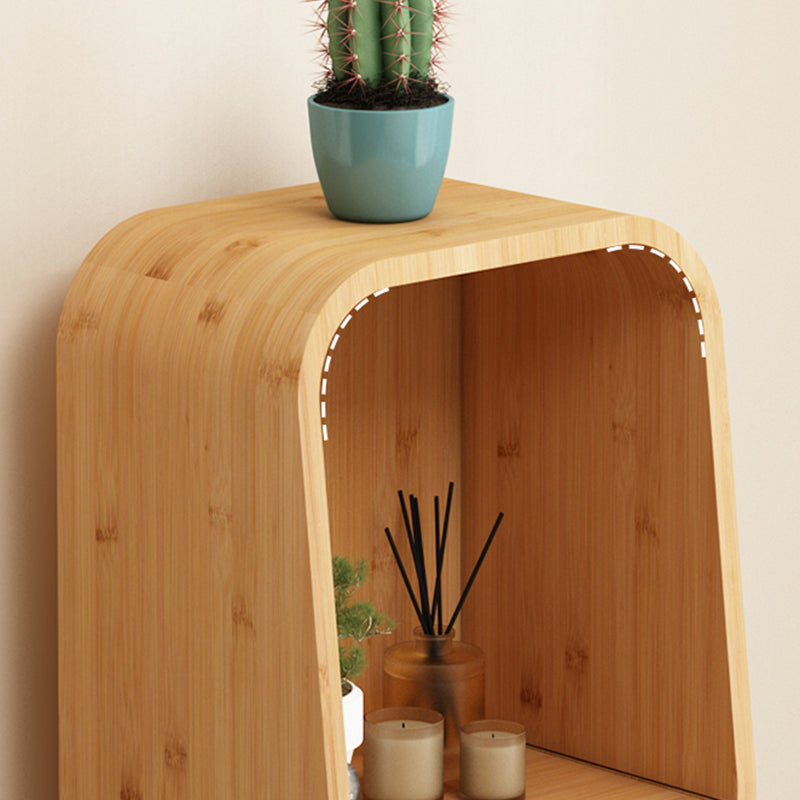 Modern Minimalist Bamboo & E1 Board Rectangular Bookshelf 2/3-Cabinet For Study