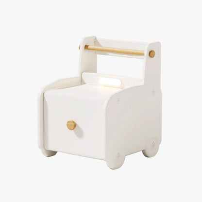 Contemporary Creative Car-Shaped PE Plastic Kids Nightstand 1-Drawer For Bedroom