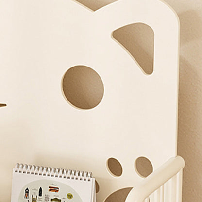 Modern Minimalist Cat-Shaped Rectangular Carbon Steel Movable Kids Bookshelf 3/4-Tier Storage For Study