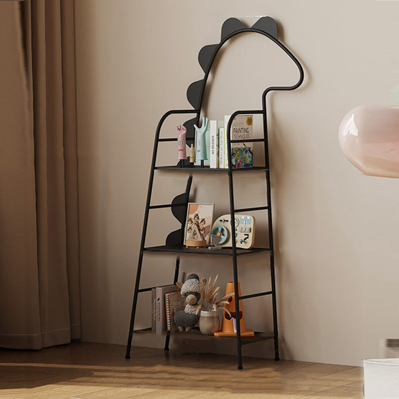 Contemporary Creative Dinosaur-Shaped Iron Kids Floor-Standing Bookshelf 3-Layer For Study