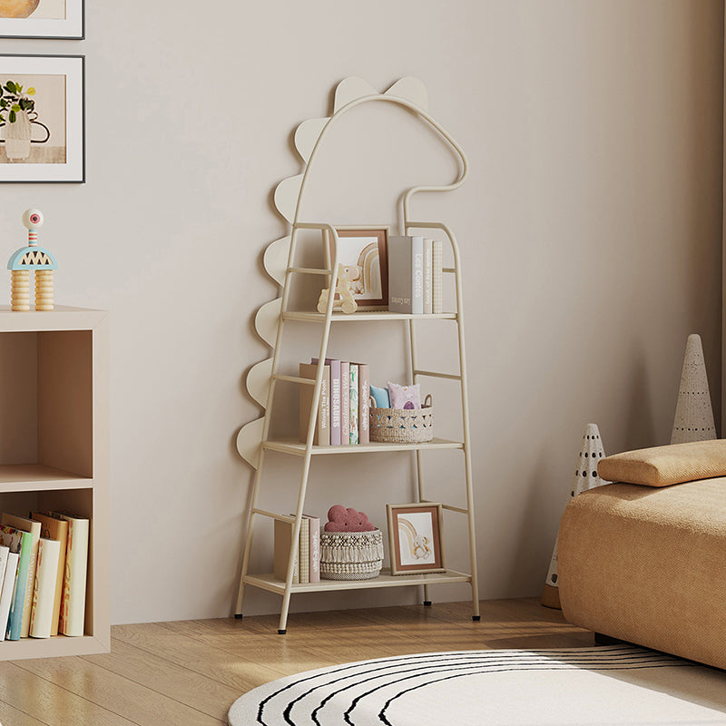 Contemporary Creative Dinosaur-Shaped Iron Kids Floor-Standing Bookshelf 3-Layer For Study