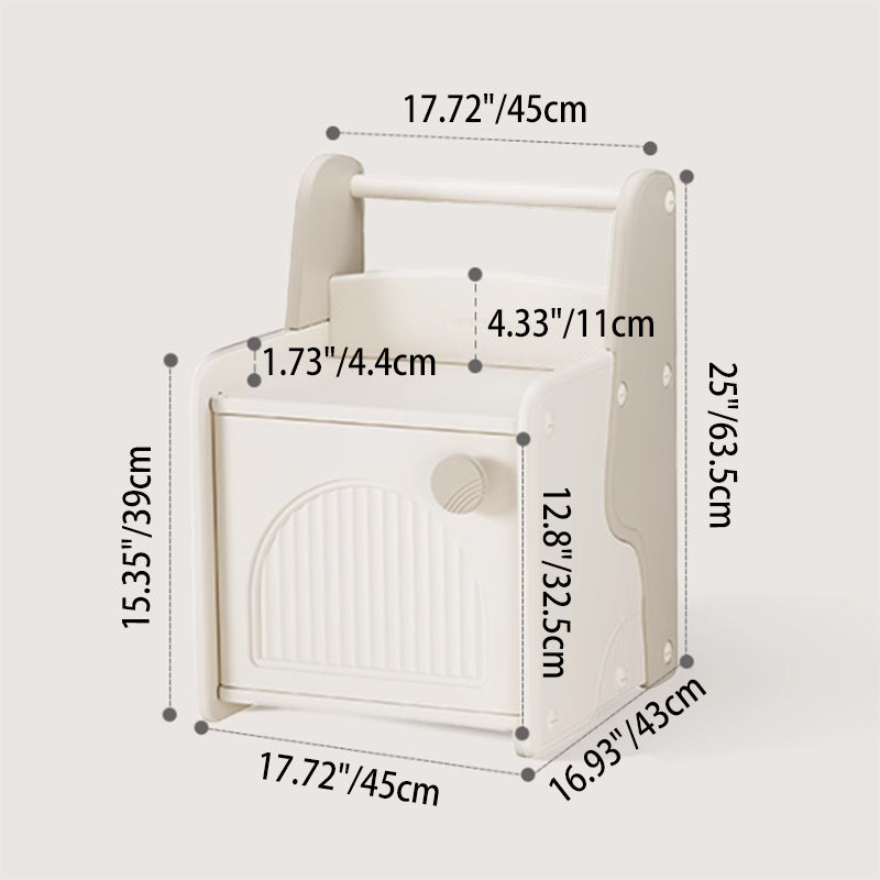 Modern Art Deco Eco-Friendly HDPE Square Kids Storage Cabinet 1-Cabinet For Living Room & Bedroom