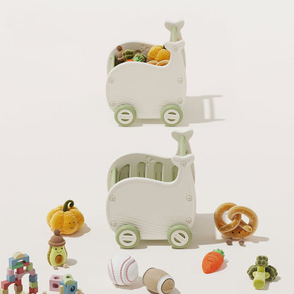 Contemporary Creative Whale-Shaped Eco-Friendly HDPE Movable Kids Storage Cabinet 1-Storage For Living Room & Bedroom