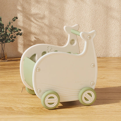Contemporary Creative Whale-Shaped Eco-Friendly HDPE Movable Kids Storage Cabinet 1-Storage For Living Room & Bedroom