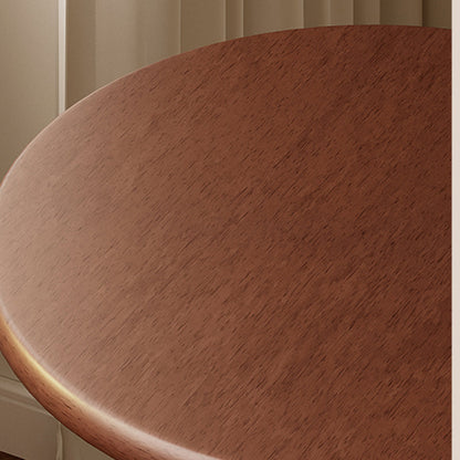 Traditional Vintage Rubberwood Round Coffee Table 1-Tier For Living Room