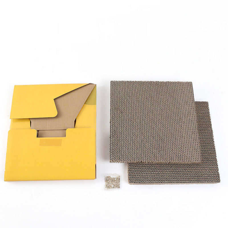 Modern Minimalist Square Cheese Box Corrugated Paper Cat Bed 1-Hole For Living Room