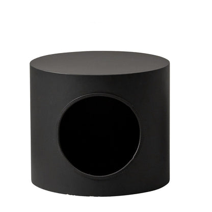 Modern Minimalist Cylindrical Iron Semi-Enclosed Cat Bed 1-Hole For Living Room & Bedroom