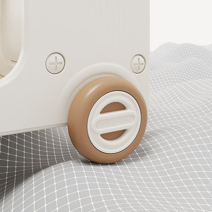 Modern Art Deco Car-Shaped Eco-Friendly HDPE Movable Kids Storage End Table 3-Tier For Living Room