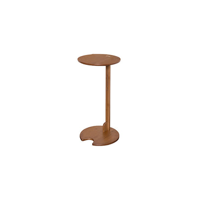 Modern Minimalist Crescent Shape Bamboo Adjustable End Table 1-Tier For Living Room & Bedroom