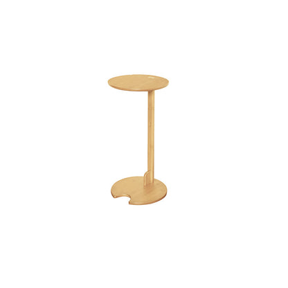 Modern Minimalist Crescent Shape Bamboo Adjustable End Table 1-Tier For Living Room & Bedroom