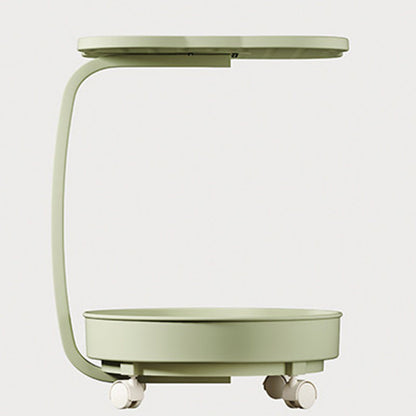 Contemporary Nordic Clover Eco-Friendly HDPE Movable End Table 2-Tier For Living Room & Bedroom
