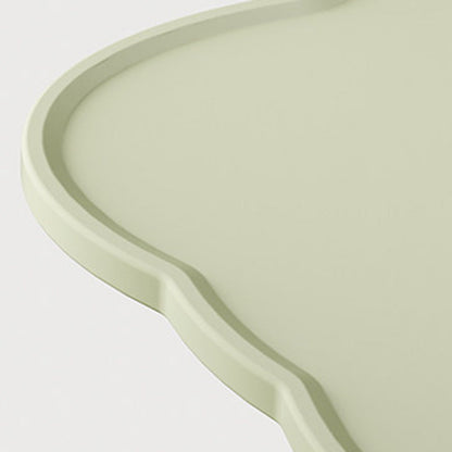 Contemporary Nordic Clover Eco-Friendly HDPE Movable End Table 2-Tier For Living Room & Bedroom