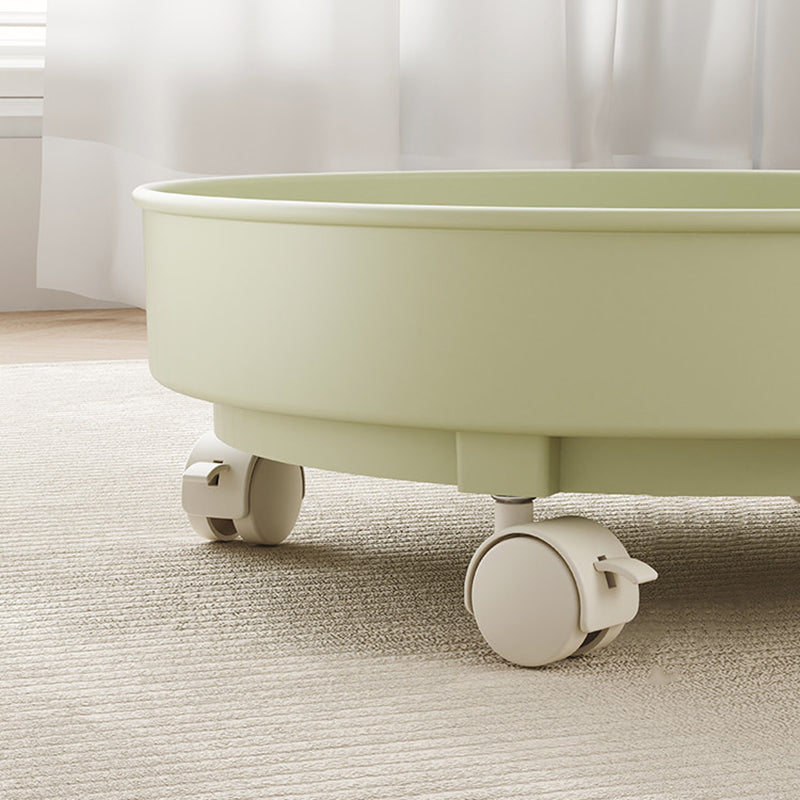 Contemporary Nordic Clover Eco-Friendly HDPE Movable End Table 2-Tier For Living Room & Bedroom