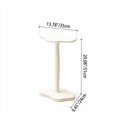 Contemporary Nordic Cloud-Shaped Solid Rubberwood Portable End Table 1-Tier For Living Room