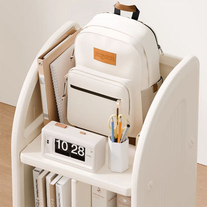 Modern Minimalist Eco-Friendly HDPE Arched Movable Storage Shelf 2-Drawer For Living Room