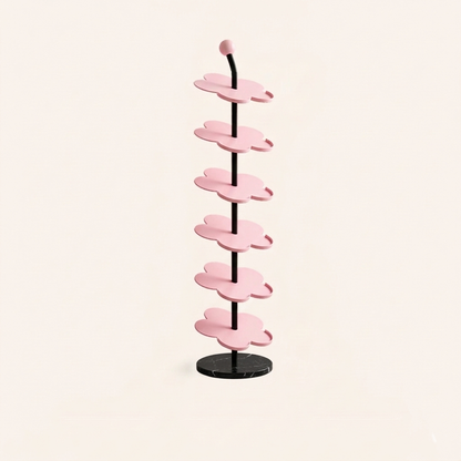 Modern Art Deco Carbon Steel Marble Floral Shoe Storage Rack 4/6-Tier For Entryway & Hallway