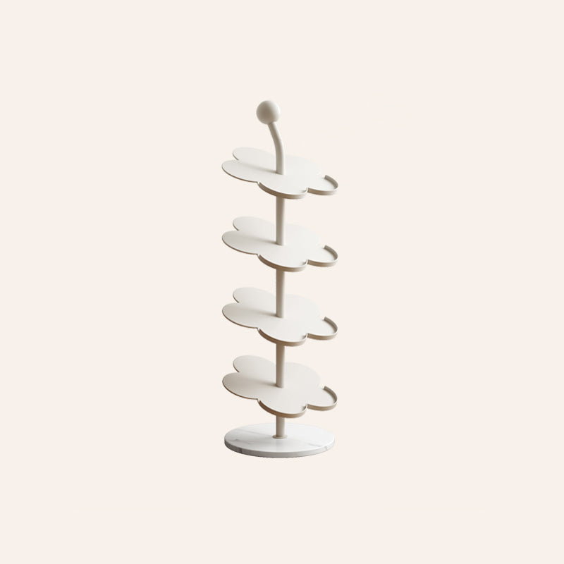 Modern Art Deco Carbon Steel Marble Floral Shoe Storage Rack 4/6-Tier For Entryway & Hallway