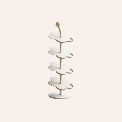 Modern Art Deco Carbon Steel Marble Floral Shoe Storage Rack 4/6-Tier For Entryway & Hallway