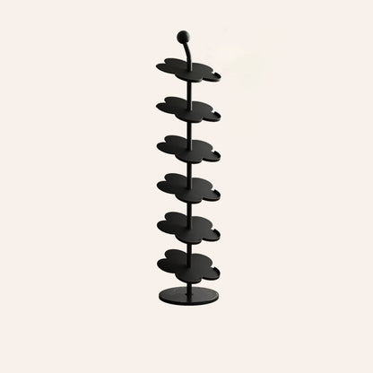 Modern Art Deco Carbon Steel Marble Floral Shoe Storage Rack 4/6-Tier For Entryway & Hallway