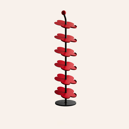 Modern Art Deco Carbon Steel Marble Floral Shoe Storage Rack 4/6-Tier For Entryway & Hallway