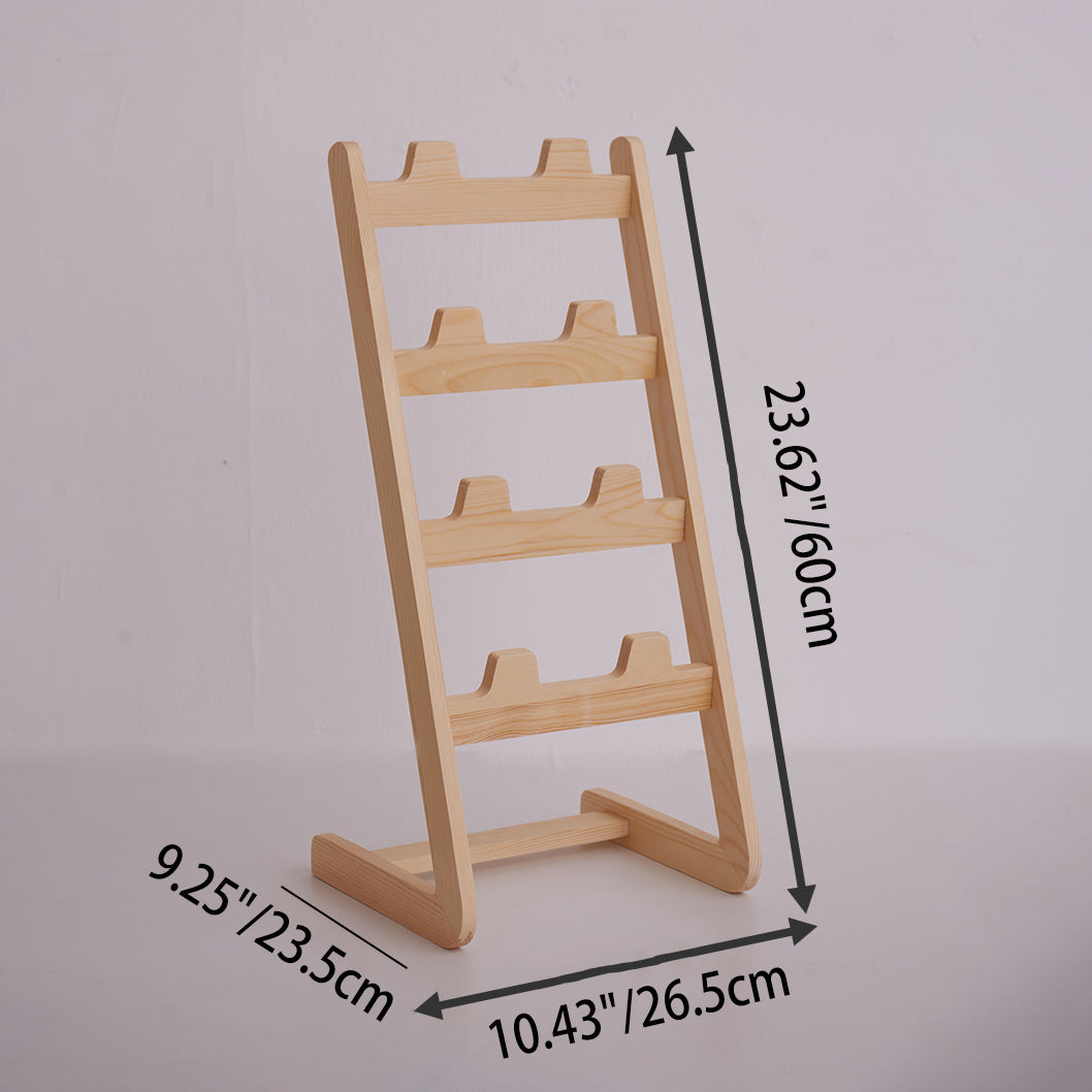 Contemporary Nordic L-Shaped MDF Floor-Standing Shoe Storage Rack 4-Shelf For Entryway