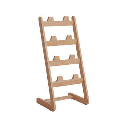 Contemporary Nordic L-Shaped MDF Floor-Standing Shoe Storage Rack 4-Shelf For Entryway