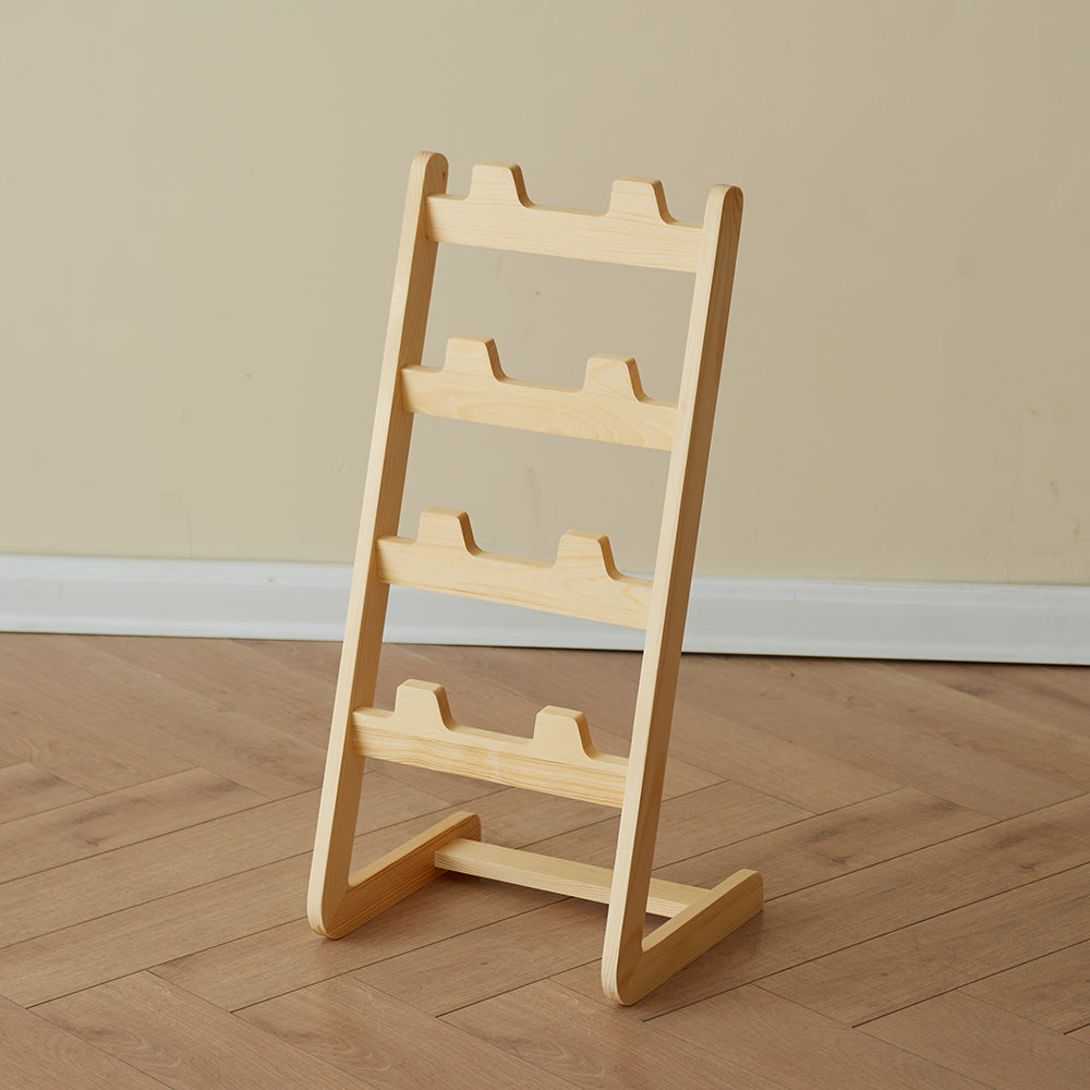Contemporary Nordic L-Shaped MDF Floor-Standing Shoe Storage Rack 4-Shelf For Entryway