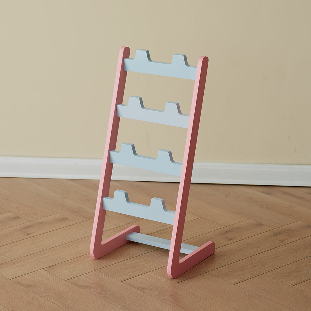 Contemporary Nordic L-Shaped MDF Floor-Standing Shoe Storage Rack 4-Shelf For Entryway