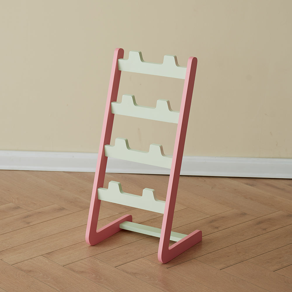 Contemporary Nordic L-Shaped MDF Floor-Standing Shoe Storage Rack 4-Shelf For Entryway