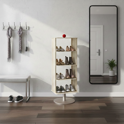 Contemporary Industrial Rectangular Anti-Corrosion & Anti-Rust Carbon Steel Shoe Storage Rack 3/4-Tier For Hallway