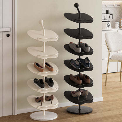 Contemporary Creative Apple-Shaped Iron Marble Shoe Storage Rack 4/5/6-Tier For Entryway & Hallway