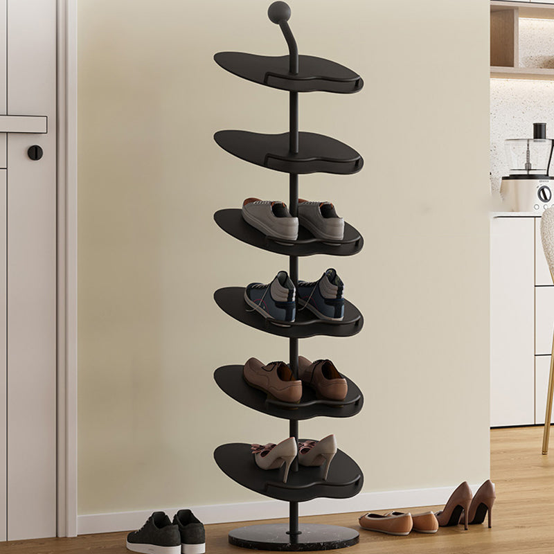 Contemporary Creative Apple-Shaped Iron Marble Shoe Storage Rack 4/5/6-Tier For Entryway & Hallway