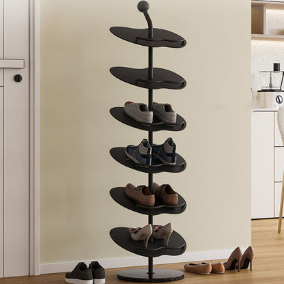 Contemporary Creative Apple-Shaped Iron Marble Shoe Storage Rack 4/5/6-Tier For Entryway & Hallway