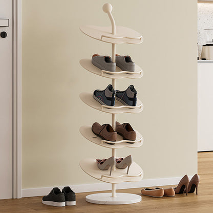 Contemporary Creative Apple-Shaped Iron Marble Shoe Storage Rack 4/5/6-Tier For Entryway & Hallway