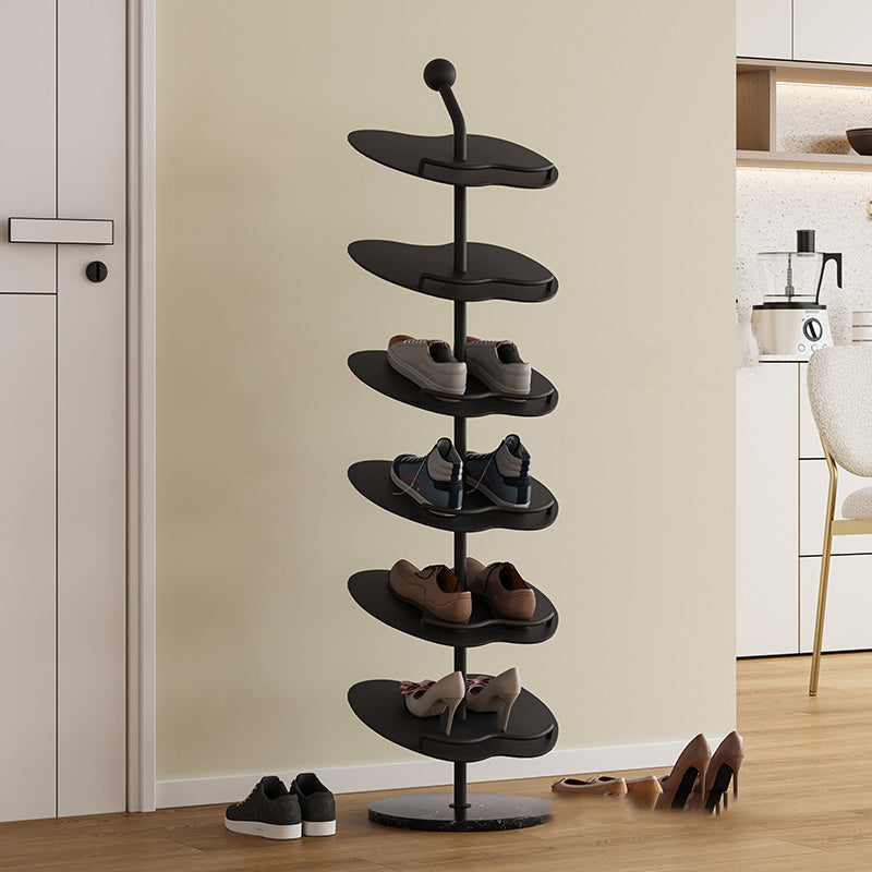Contemporary Creative Apple-Shaped Iron Marble Shoe Storage Rack 4/5/6-Tier For Entryway & Hallway