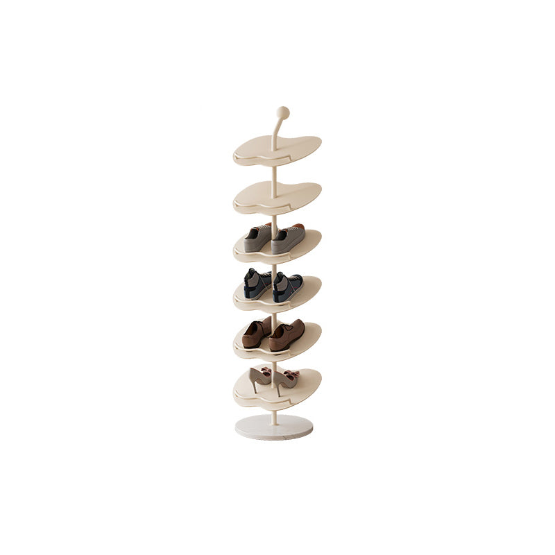 Contemporary Creative Apple-Shaped Iron Marble Shoe Storage Rack 4/5/6-Tier For Entryway & Hallway