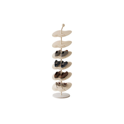 Contemporary Creative Apple-Shaped Iron Marble Shoe Storage Rack 4/5/6-Tier For Entryway & Hallway