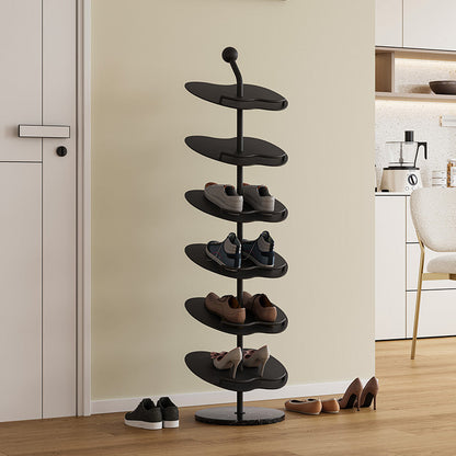 Contemporary Creative Apple-Shaped Iron Marble Shoe Storage Rack 4/5/6-Tier For Entryway & Hallway