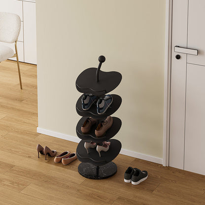 Contemporary Creative Apple-Shaped Iron Marble Shoe Storage Rack 4/5/6-Tier For Entryway & Hallway