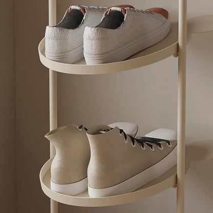 Contemporary Creative Cartoon Bear-Shaped Iron Marble Space-Saving Shoe Storage Rack 4-Tray For Entryway