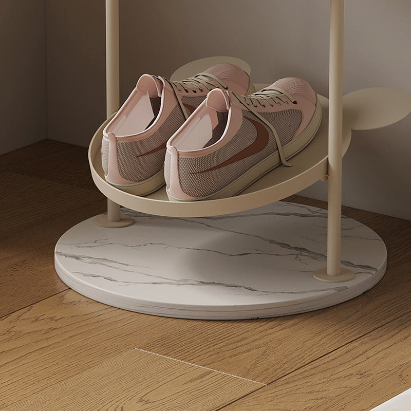 Contemporary Creative Cartoon Bear-Shaped Iron Marble Space-Saving Shoe Storage Rack 4-Tray For Entryway