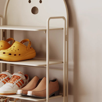 Contemporary Creative Cartoon Cute Bear Iron Shoe Storage Rack 4-Tier For Entryway