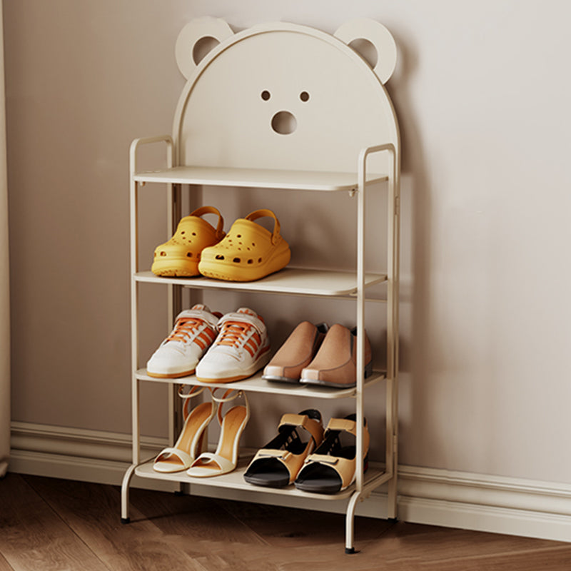 Contemporary Creative Cartoon Cute Bear Iron Shoe Storage Rack 4-Tier For Entryway