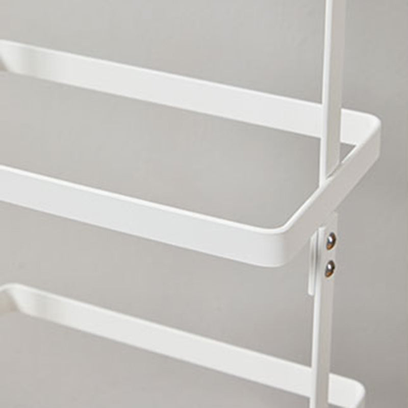 Modern Minimalist Rectangular Iron Wood Narrow Shoe Storage Rack 5/6-Tray For Entryway & Hallway
